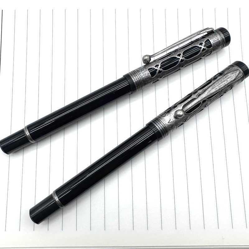 古银 篓空 大窗花 钢珠笔 德国 Schmidt 888F 钢珠笔芯 - 钢珠笔 - 其他金属 