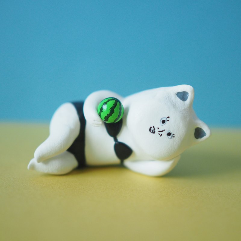 崇拜的猫 - 玩偶/公仔 - 粘土 白色