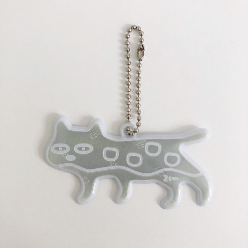 Cat reflector (white) - 钥匙链/钥匙包 - 其他材质 白色