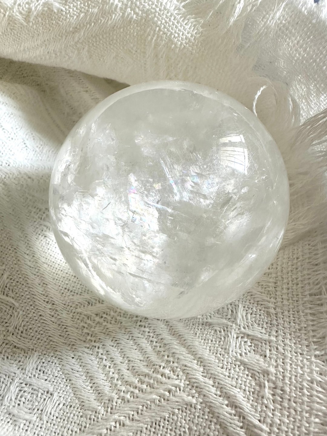 Crystal.EAA 白方解球 水晶球 75mm - 摆饰 - 水晶 白色