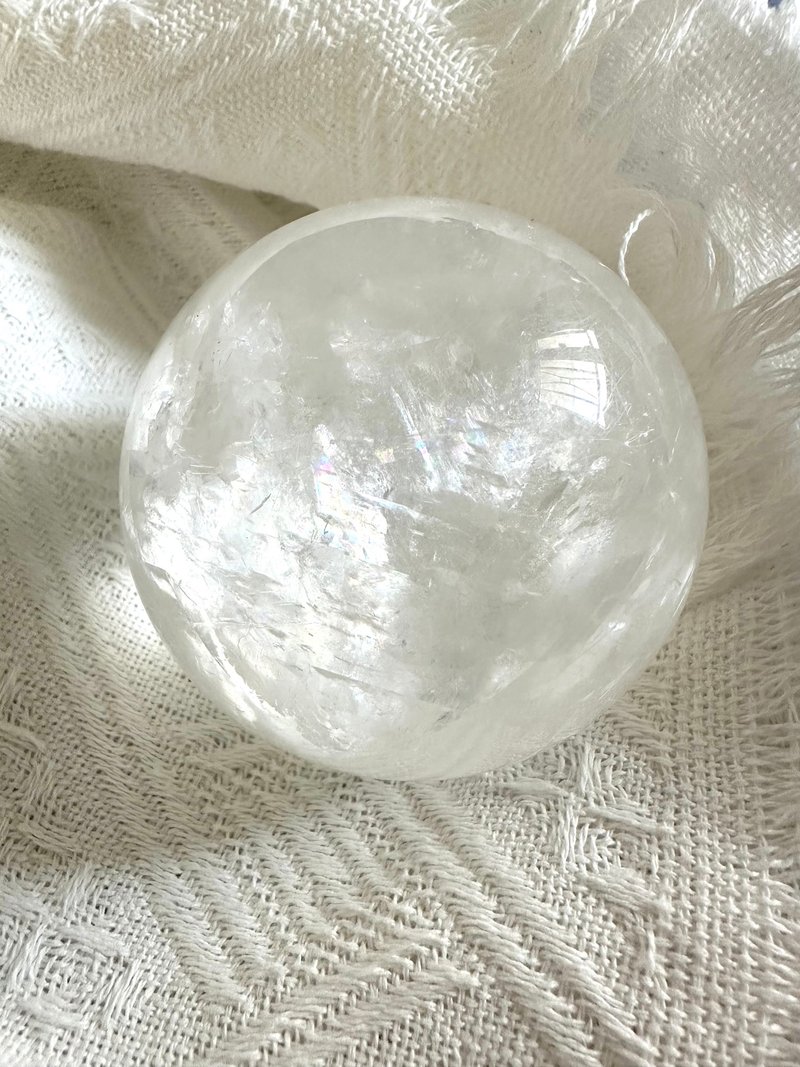 Crystal.EAA 白方解球 水晶球 75mm - 摆饰 - 水晶 白色