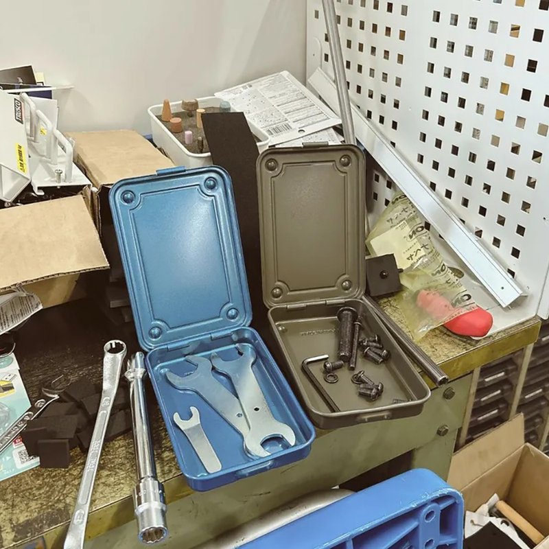 日本TOYO方型钢制单层收纳盒T-152 (3色) - 置物架/篮子 - 其他金属 多色