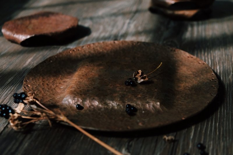 红 铜手工大茶托 - 其他 - 其他金属 咖啡色
