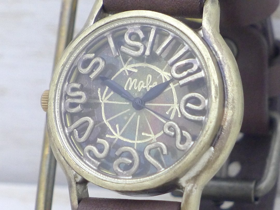 Handmade watch S-WATCH8-B-Rev. Reverse rotation 32mm Brass 207A-Rev. - 女表 - 铜/黄铜 金色