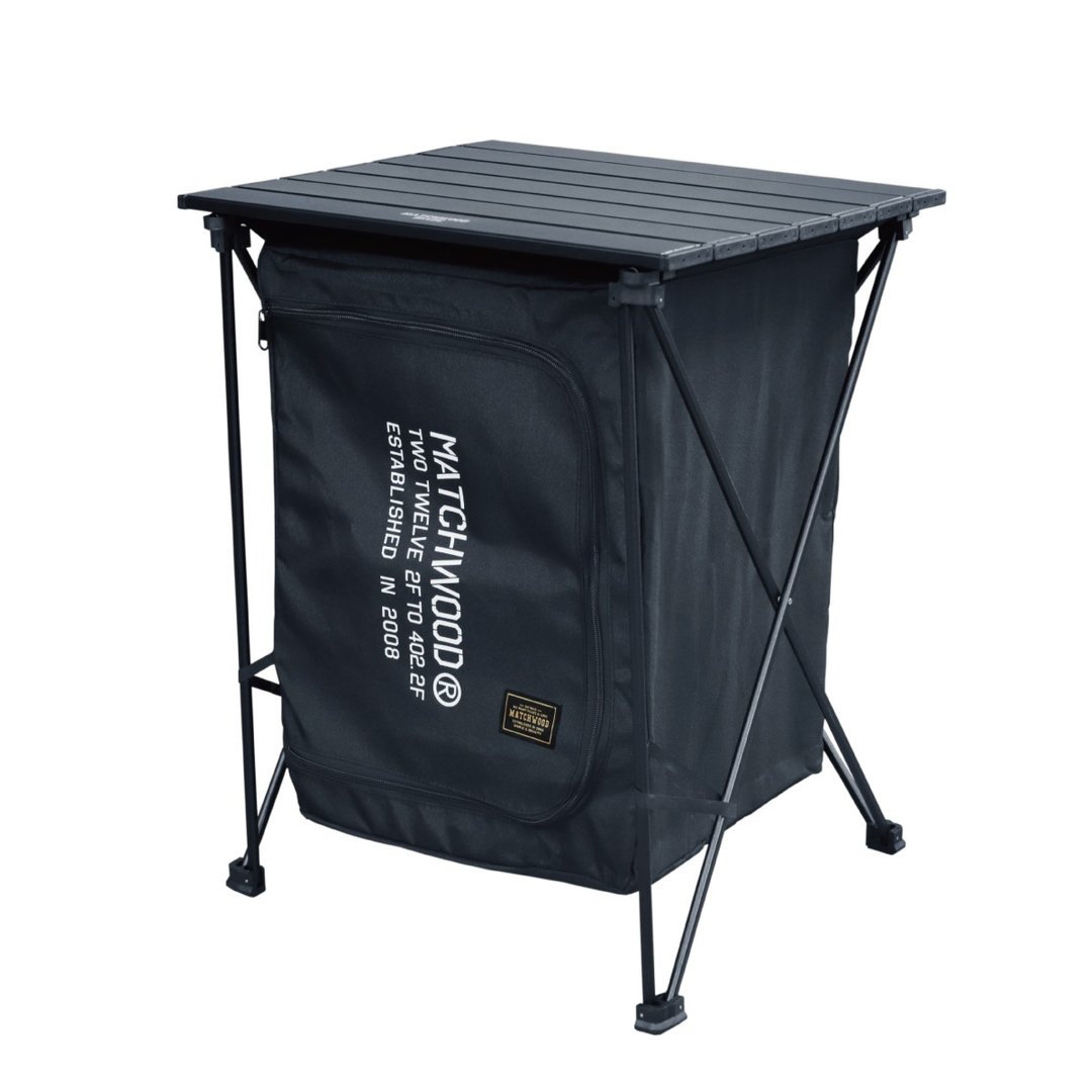 极少限量 Folding Storage Basket Table 野餐储物桌 收纳柜 露营 - 露营用品 - 其他金属 黑色