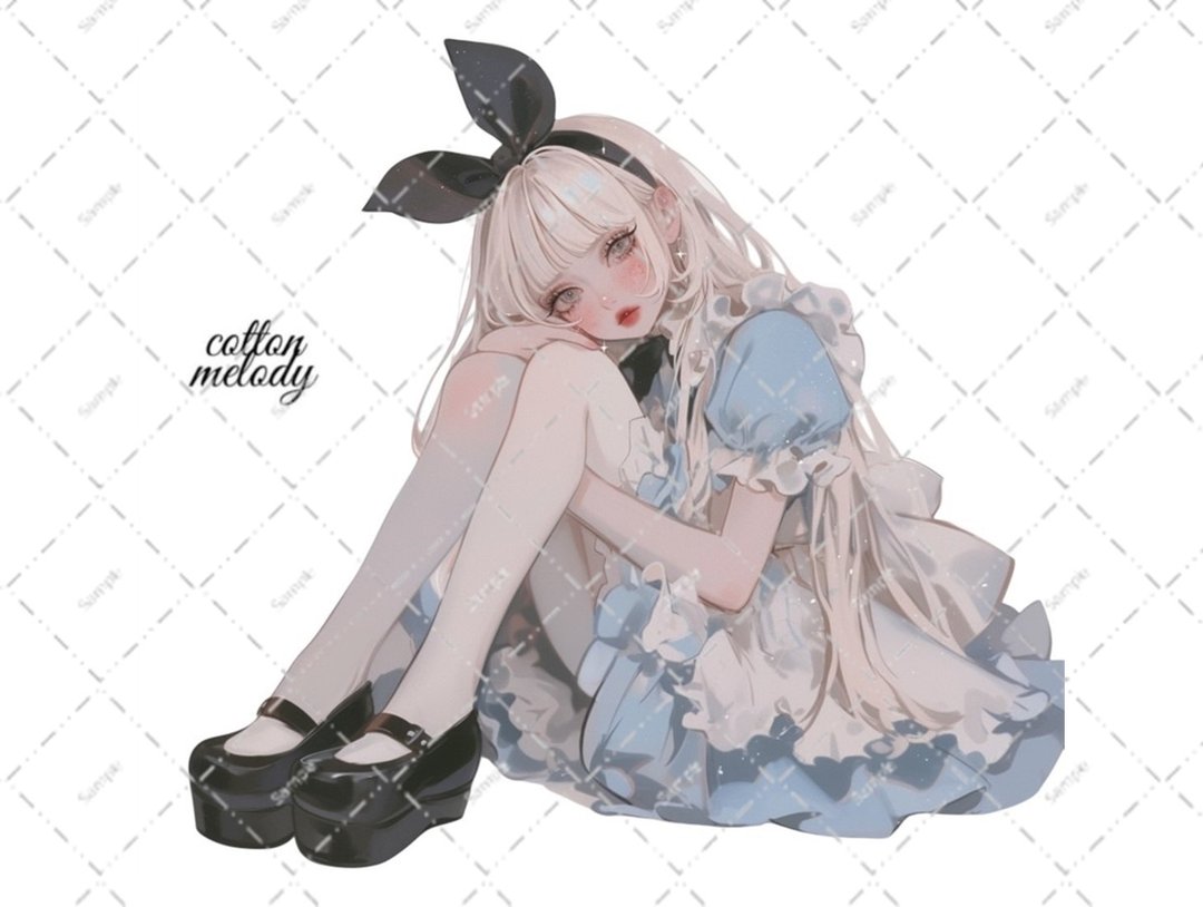 original sticker no.5725 人物贴纸 原创贴纸 人物贴纸 女孩贴纸 原创人物贴纸 - 贴纸 - 纸 