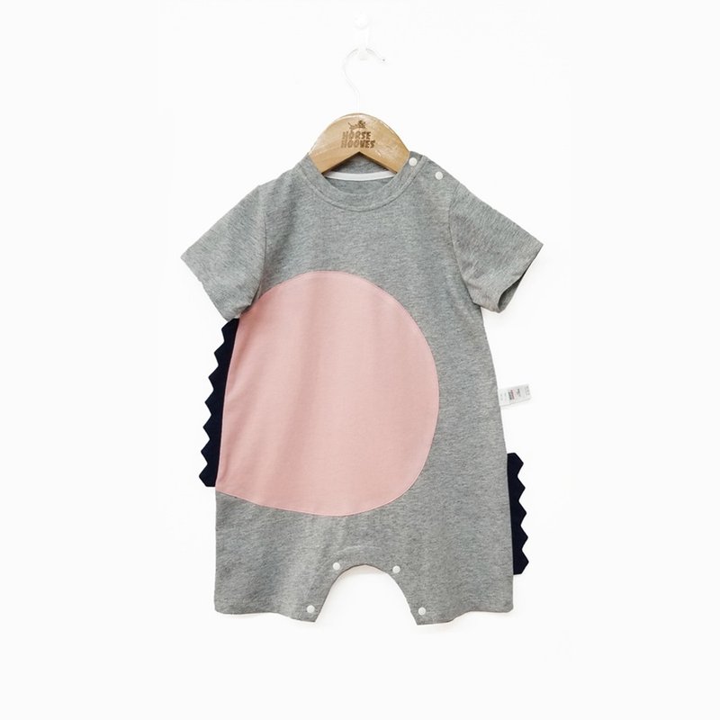 原创设计纯棉新生婴儿怪兽造型连体衣夏季宝宝爬服 - 包屁衣/连体衣 - 棉．麻 粉红色