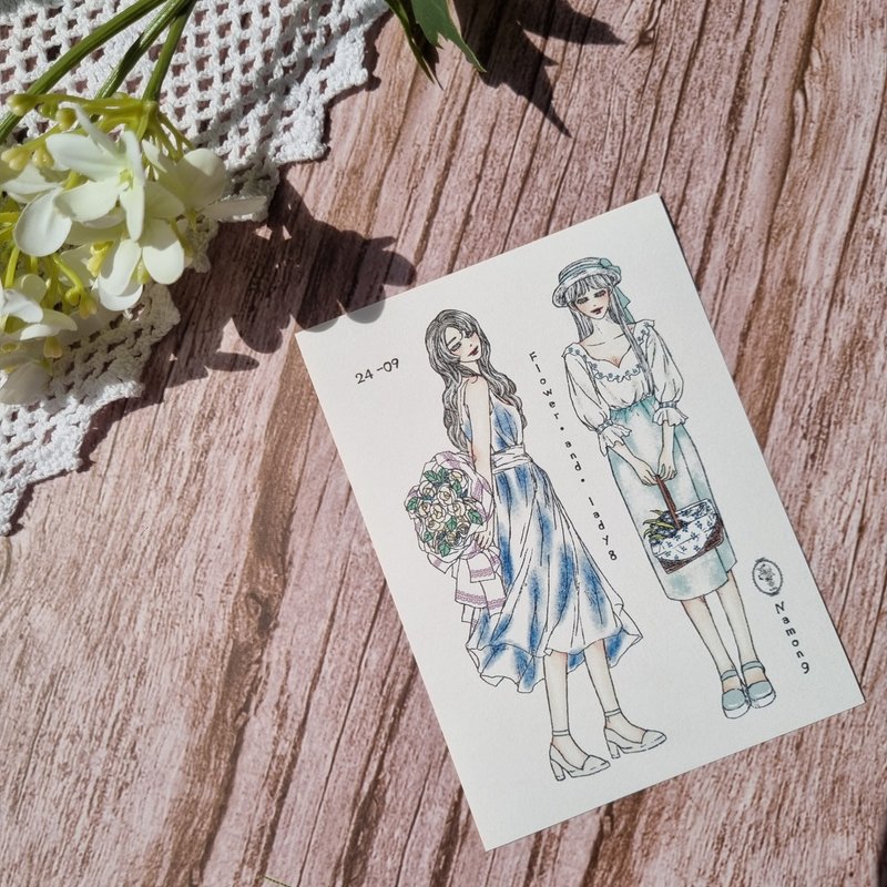 花与女士8 - 贴纸 - 纸 