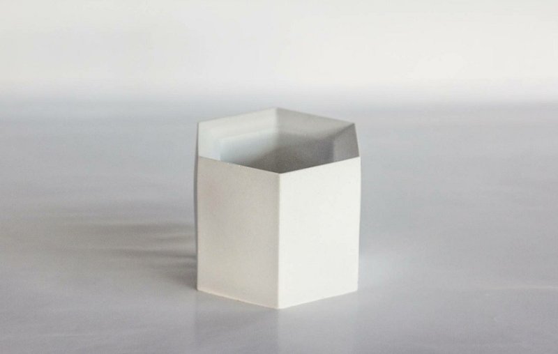 水泥盆 花器 多肉植物盆 (不含植物) 六角中形盆器 - 植栽/盆栽 - 水泥 