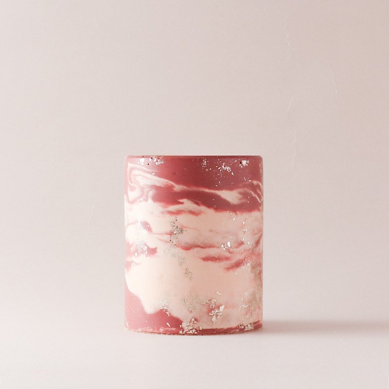 再生石材金箔大理石笔筒-圣诞红 - 笔筒/笔座 - 环保材料 红色