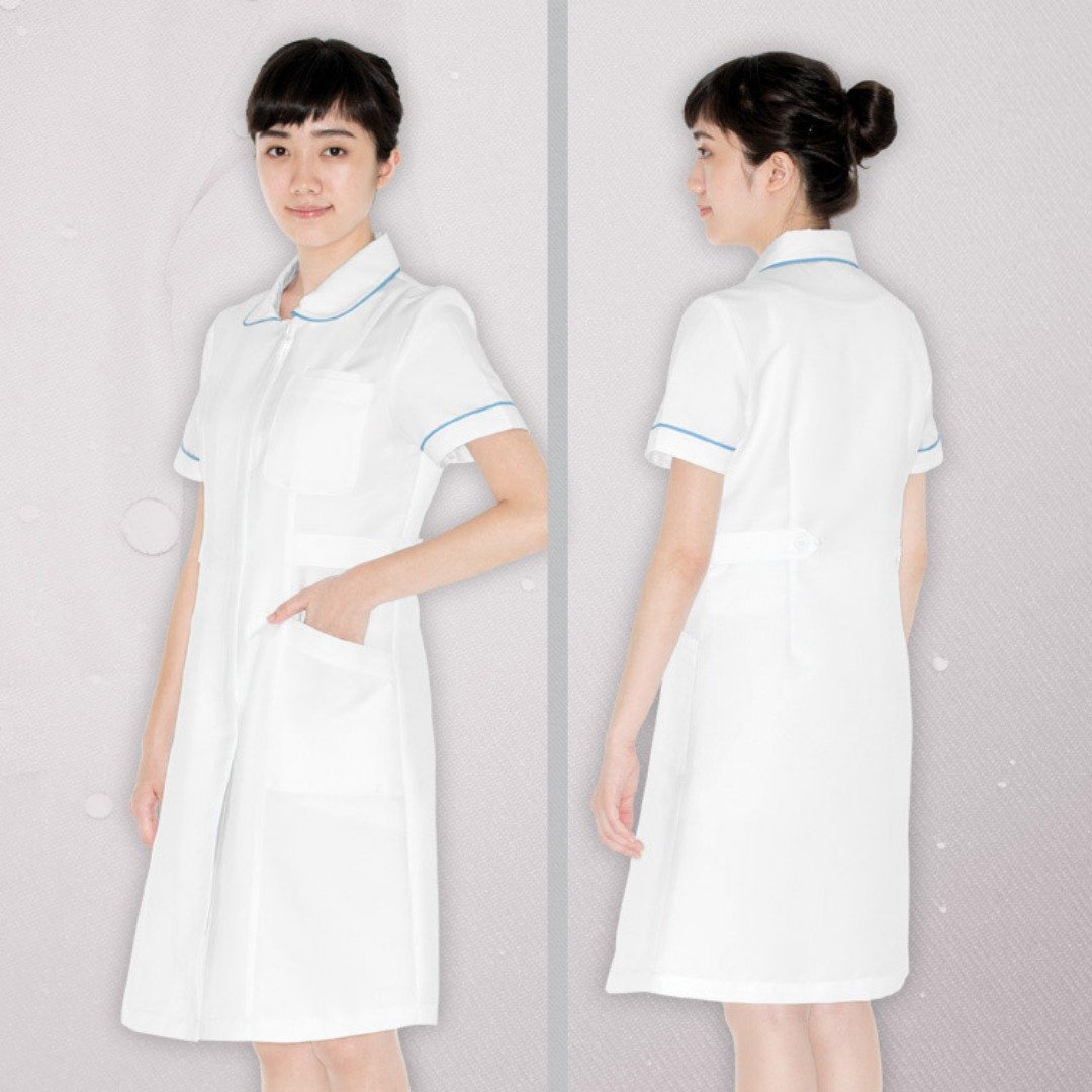 多色纳米抗菌护士裙医美诊所制服长裙ND6807 - 洋装/连衣裙 - 聚酯纤维 多色