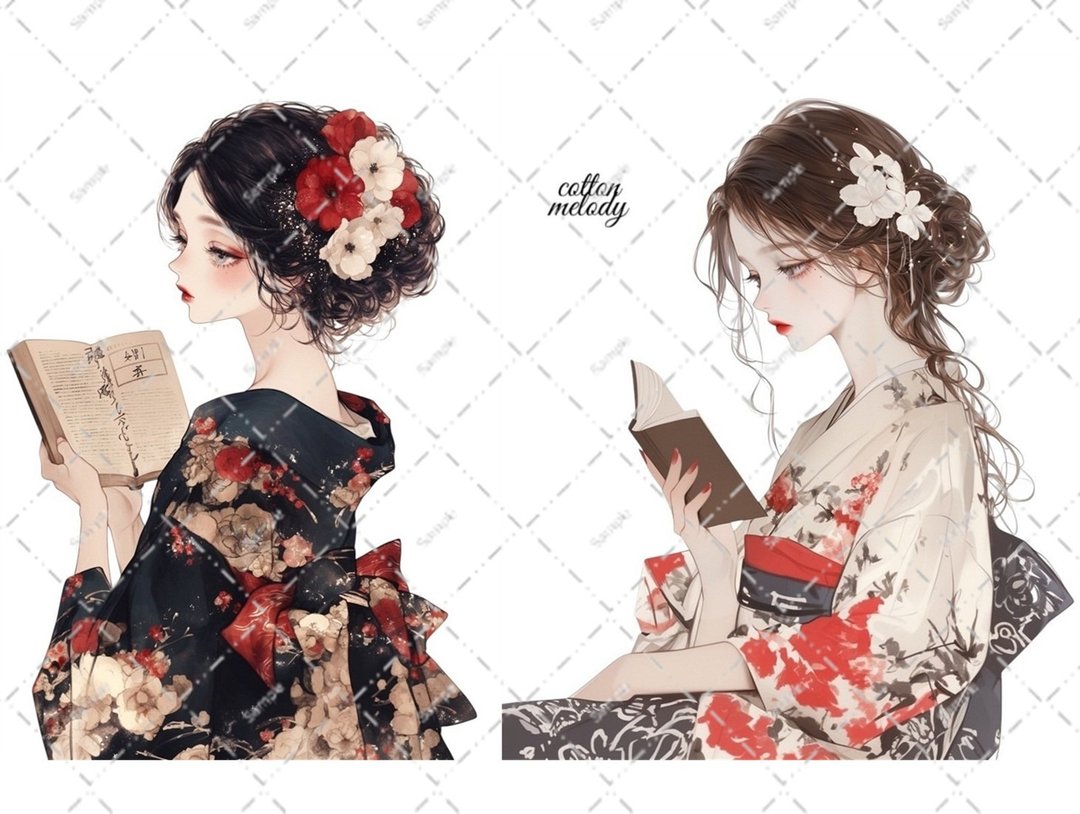 original sticker no.6314 人物贴纸 原创贴纸 人物插画 少女贴纸 原创人物插画 - 贴纸 - 纸 