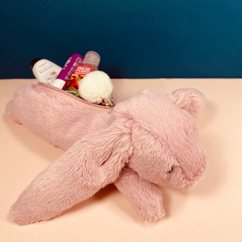 Jellycat 绒毛布偶收纳笔袋 Bashful Tulip 粉嫩兔兔 - 铅笔盒/笔袋 - 聚酯纤维 粉红色