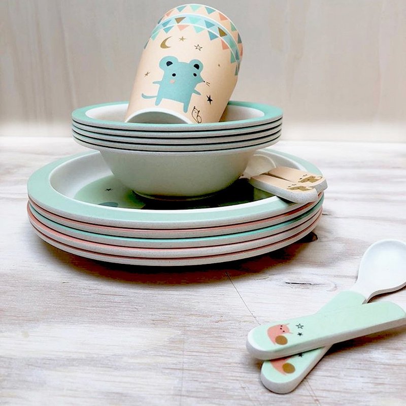 【绝版出清】荷兰Petit Monkey 竹纤维杯子-粉红老鼠 - 儿童餐具/餐盘 - 环保材料 