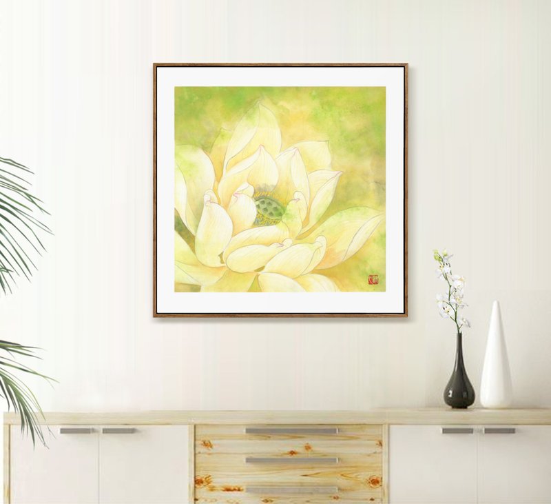 装饰画-荷花-中国风-客厅挂画 - 海报/装饰画/版画 - 纸 