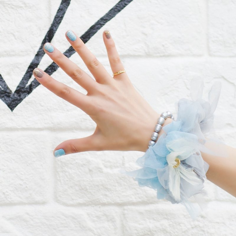 勿忘草 | 缤纷绽放编织发圈 - 发饰 - 其他材质 蓝色