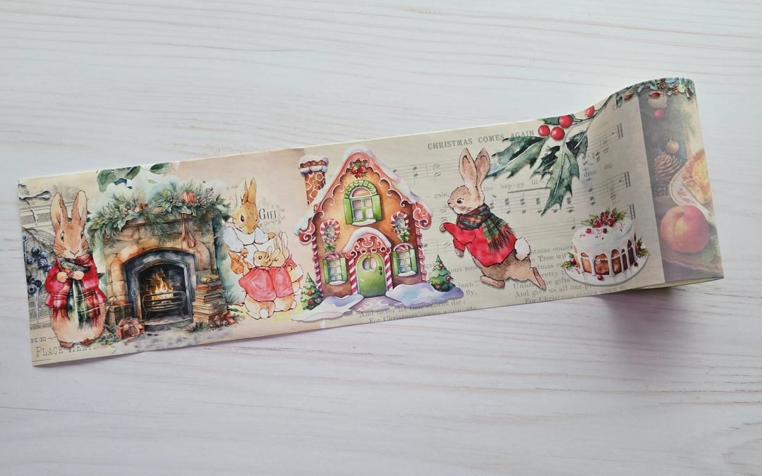Peter Rabbit - Beatrix Potter- Christmas holiday extra wide - 纸胶带 - 纸 多色