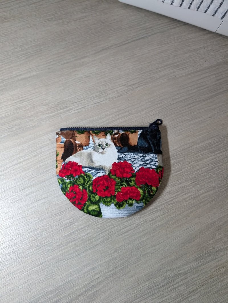 半圆零钱包 - 零钱包 - 棉．麻 
