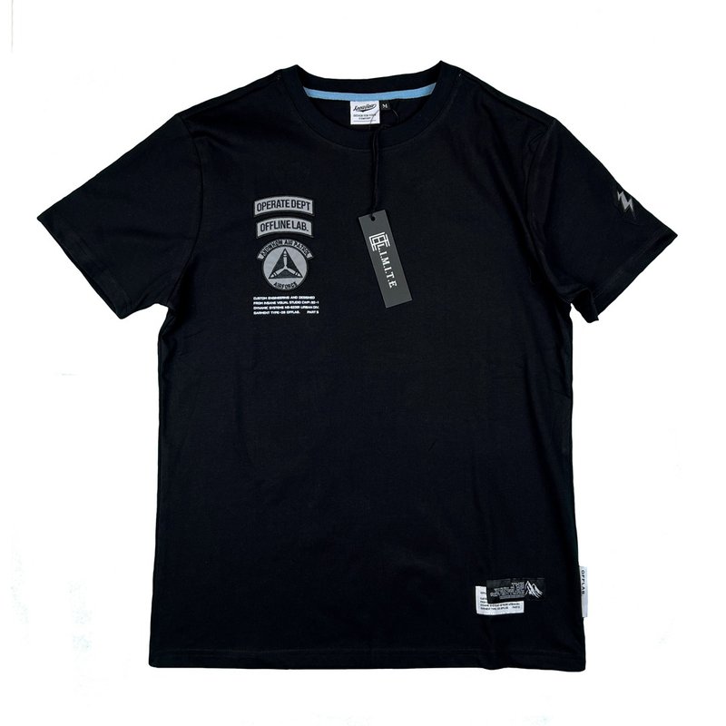 L.I.M.I.T.E - 贴布刺绣TEE - 男装上衣/T 恤 - 棉．麻 黑色