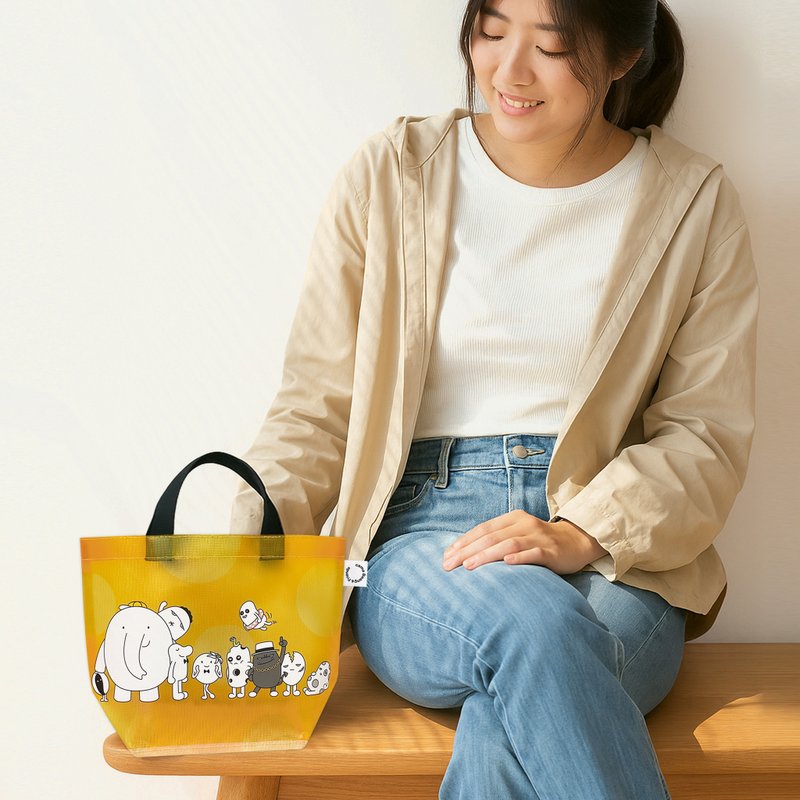 cama Beano & Friends-防水购物托特包_好朋友 - 侧背包/斜挎包 - 塑料 橘色