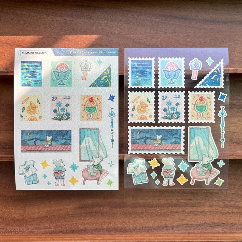 夏日印章贴纸 - 贴纸 - 其他材质 