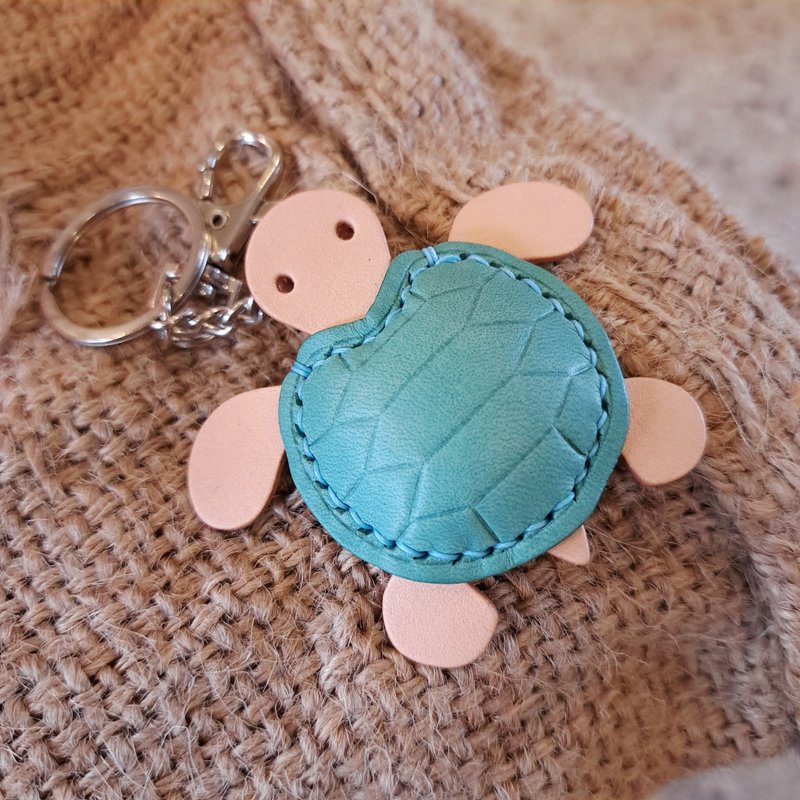 一物一拍。小海龟 turtle Key holder - 钥匙链/钥匙包 - 真皮 绿色