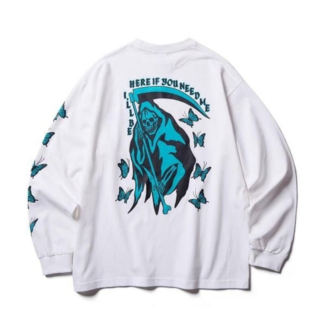 Softmachine Supper L/S T-Shirt 死神蝴蝶长袖上衣 (两色) - 男装上衣/T 恤 - 棉 多色