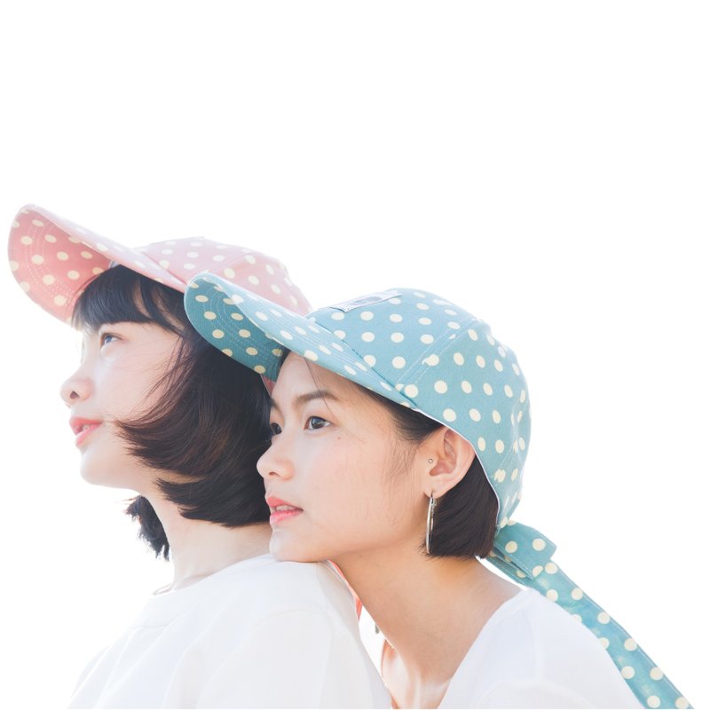 ||长帽沿鸭舌帽 || 蓝绿色 - 帽子 - 棉．麻 蓝色