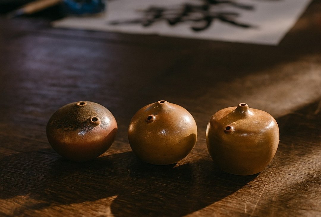 柴烧水滴 / 笔墨道具 / 小平凡手作 - 其他 - 陶 卡其色