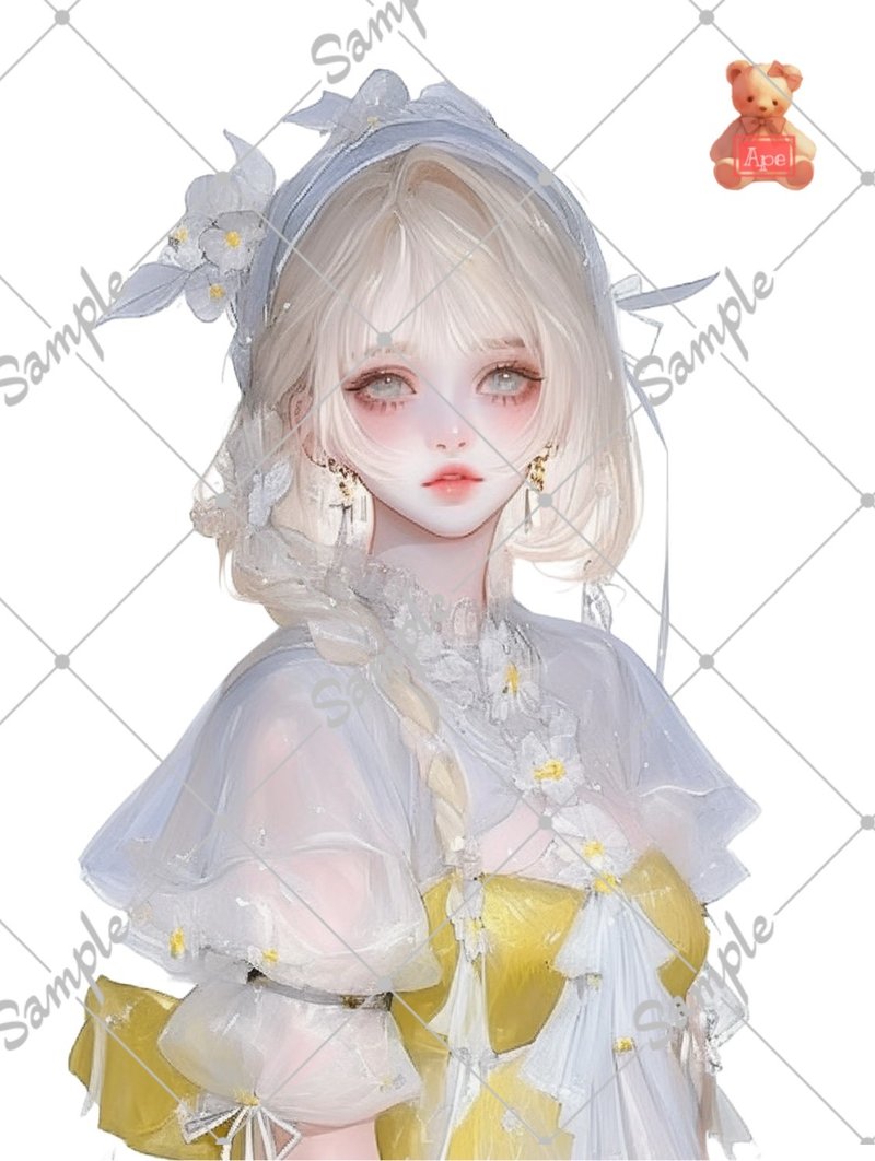 原创人物贴纸 装饰贴纸 内含5张 - 贴纸 - 纸 