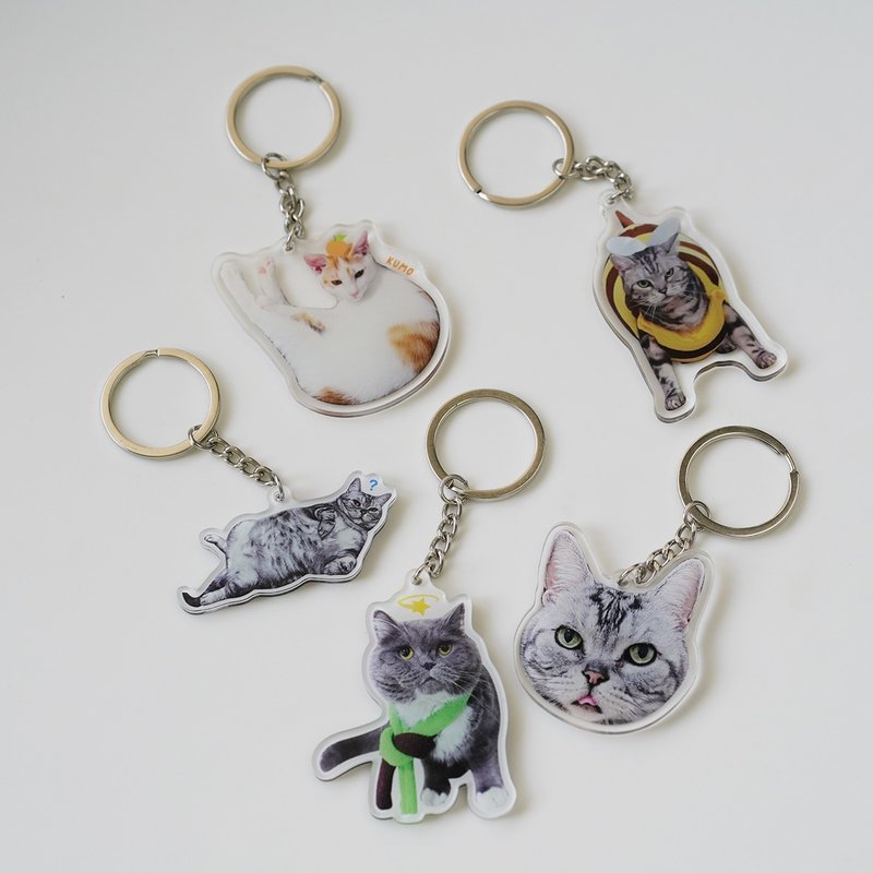 来图客制压克力挂件 钥匙圈 宠物钥匙扣 手机绳挂件 - 吊饰 - 压克力 多色
