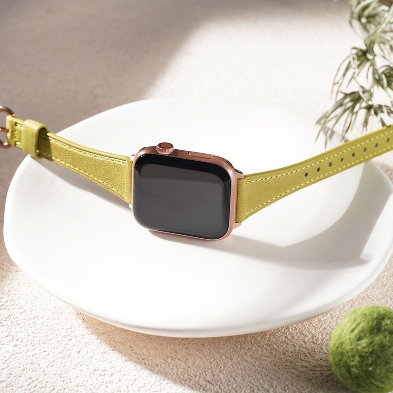 Apple watch - 【森系】质感真皮缩腰  苹果表带 - 表带 - 真皮 