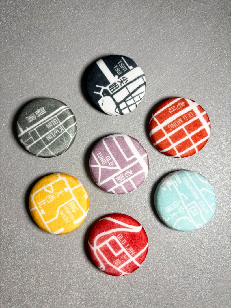 可爱捏捏城市肌理毛绒襟章 - 徽章/别针 - 其他材质 多色