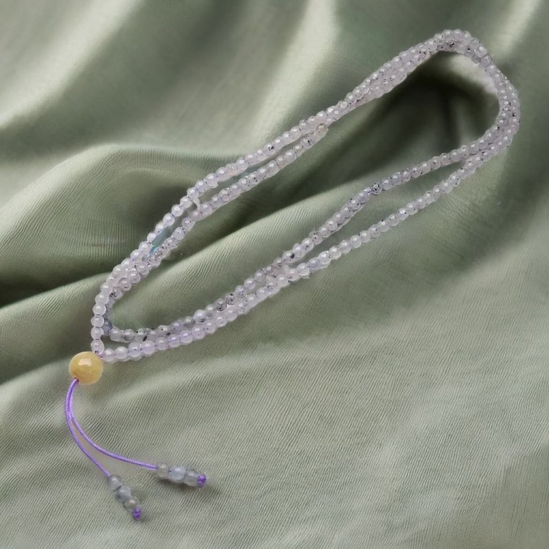 冰种飘乌鸡翡翠珠链珠链 | 天然缅甸玉翡翠A货 | 送礼 - 项链 - 玉石 多色