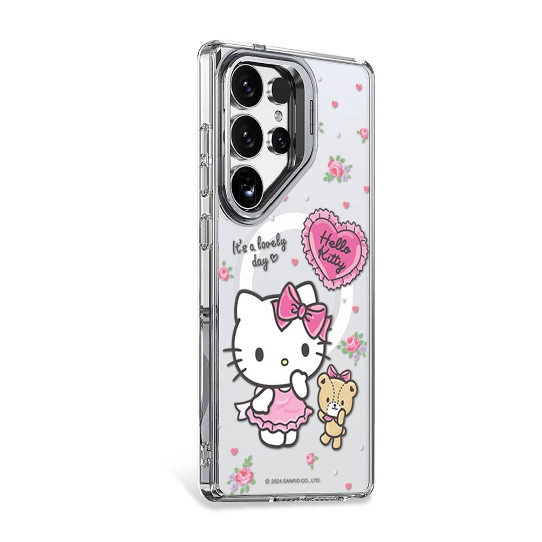 三丽鸥 Samsung S25/S24 防震双料隐形立架磁吸手机壳-凯蒂好心情 - 手机壳/手机套 - 其他材质 多色
