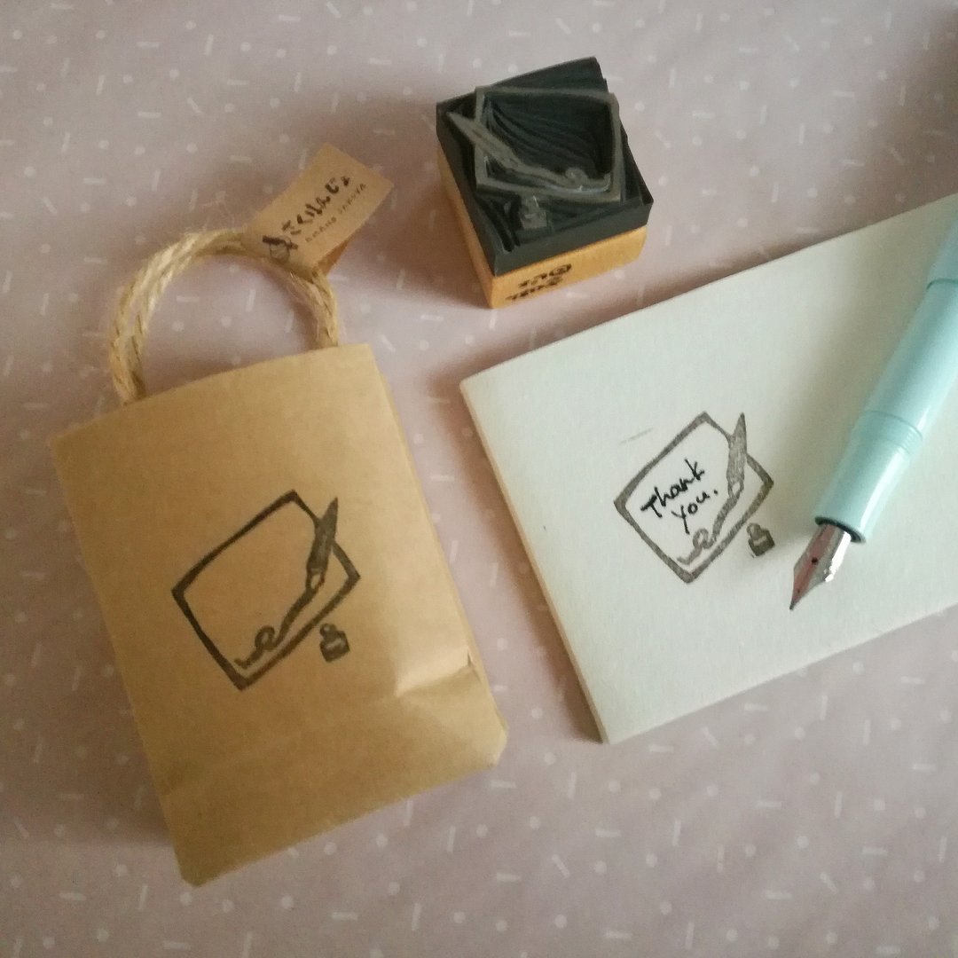 <STAMP> Fountain pen message - 印章/印台 - 橡胶 黑色
