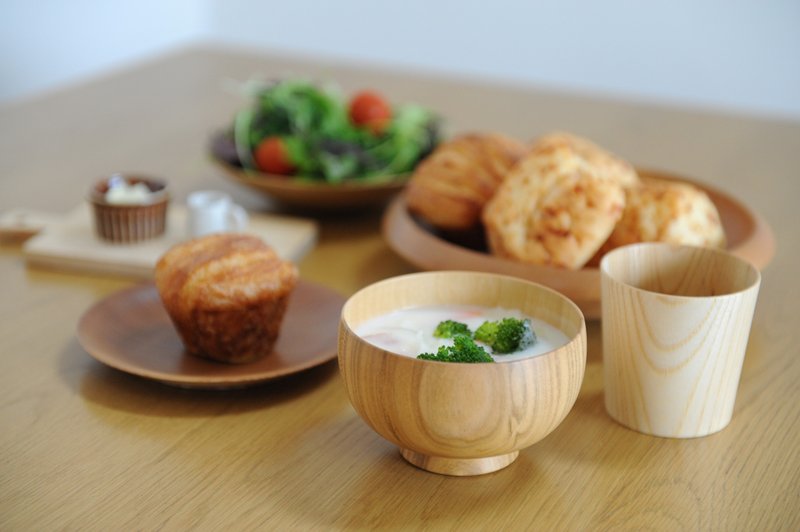 SHIRASAGI　M　Cherry tree - 碗 - 木头 咖啡色