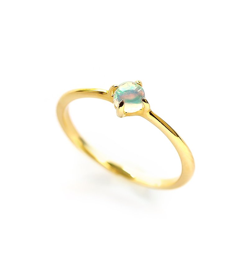 欧泊 K10 尾戒 弧面切割 ~MUOT~ 十月诞生石 【订制商品】 - 戒指 - 宝石 多色