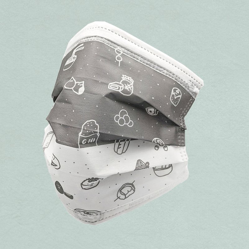 过胖主义 X 无藏生医 美食陪你守护台湾 成人三层口罩 5入 双钢印 - 口罩 - 其他材质 