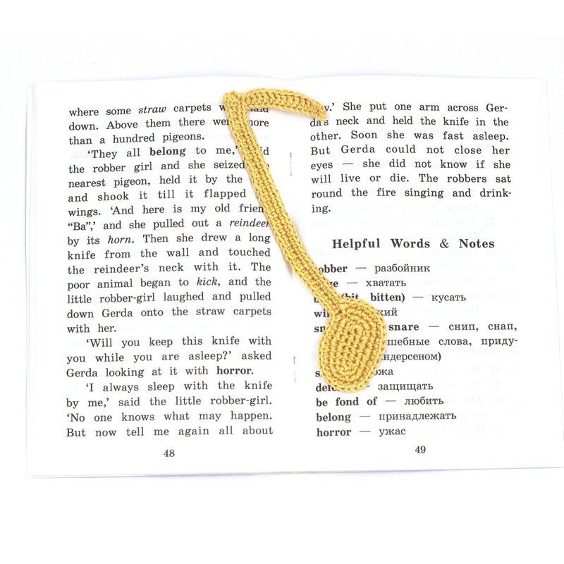 Bookmark music notes, book club bookmarks, book club accessories, unique gifts - 书签 - 棉．麻 