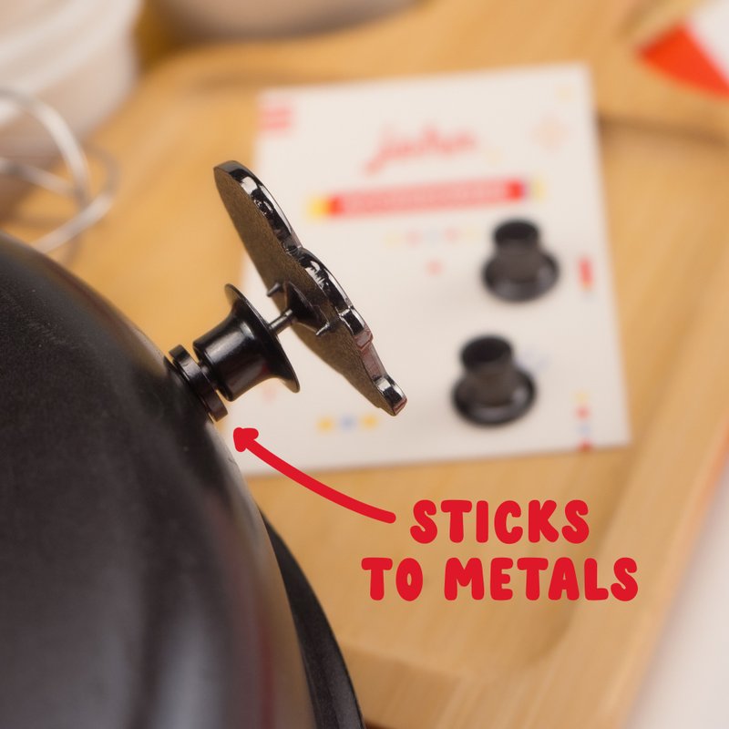 Magnetic Locking Pin Back — Accessories for Pins - 胸针 - 其他金属 橘色