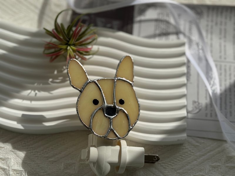 彩色玻璃-镶崁玻璃手作体验课-狗狗头像小夜灯 - 陶艺 - 玻璃 