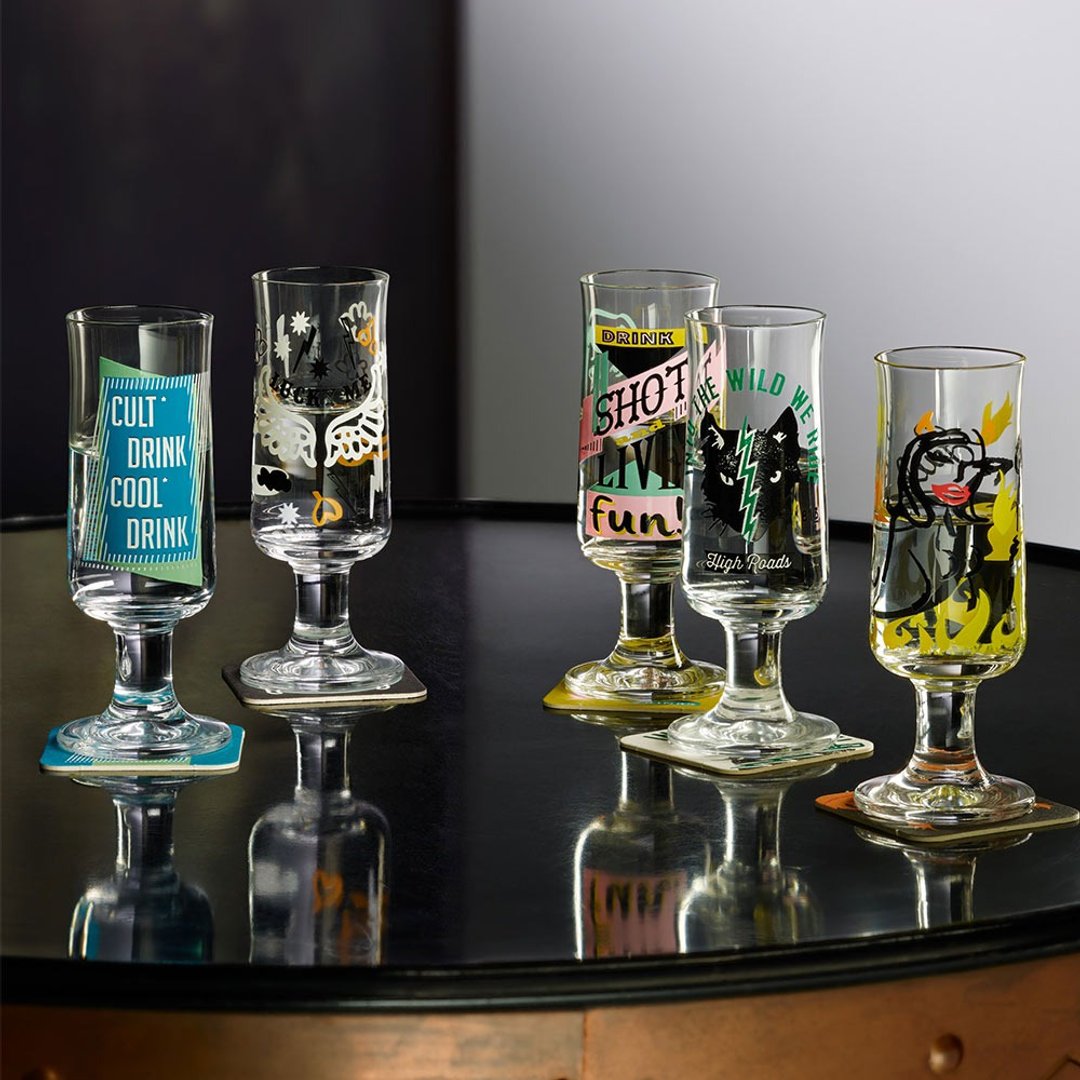 停产【出清】【快速出货】德国 RITZENHOFF SCHNAPPS 新式烈酒杯 6 - 酒杯/酒器 - 玻璃 多色
