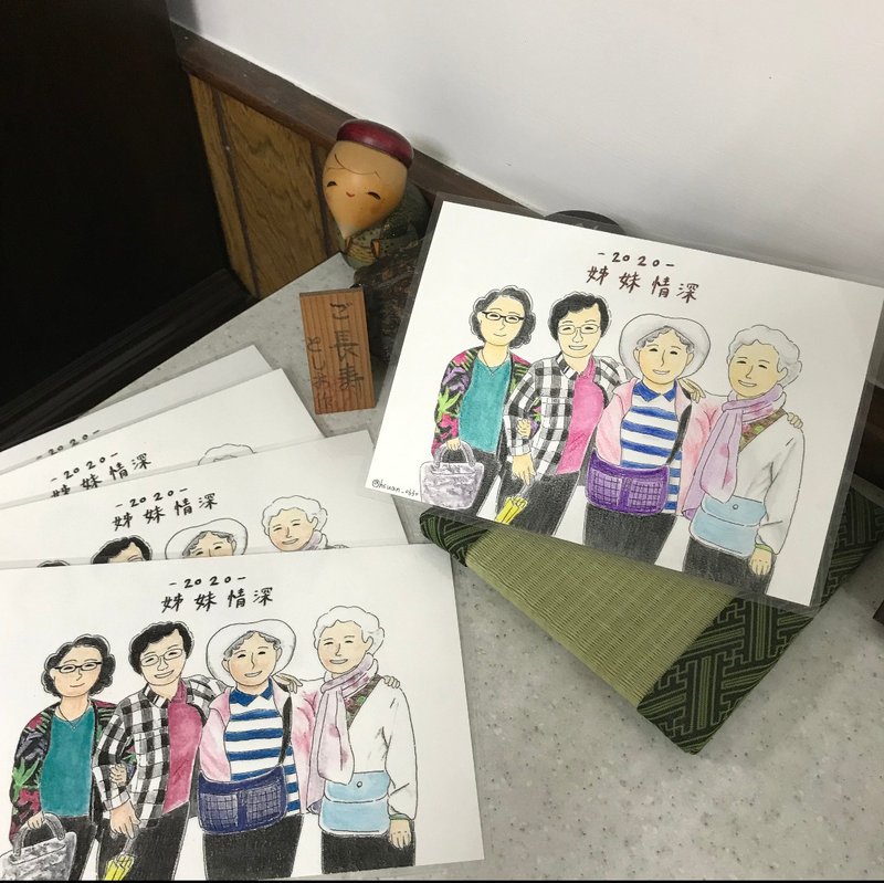 似颜绘 扫描/印刷/护贝 专区 - 卡片/明信片 - 纸 