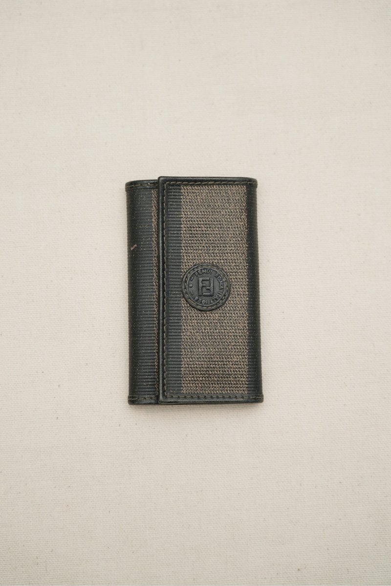 A ROOM MODEL - Fendi经典条纹钥匙圈 - 钥匙链/钥匙包 - 真皮 黑色