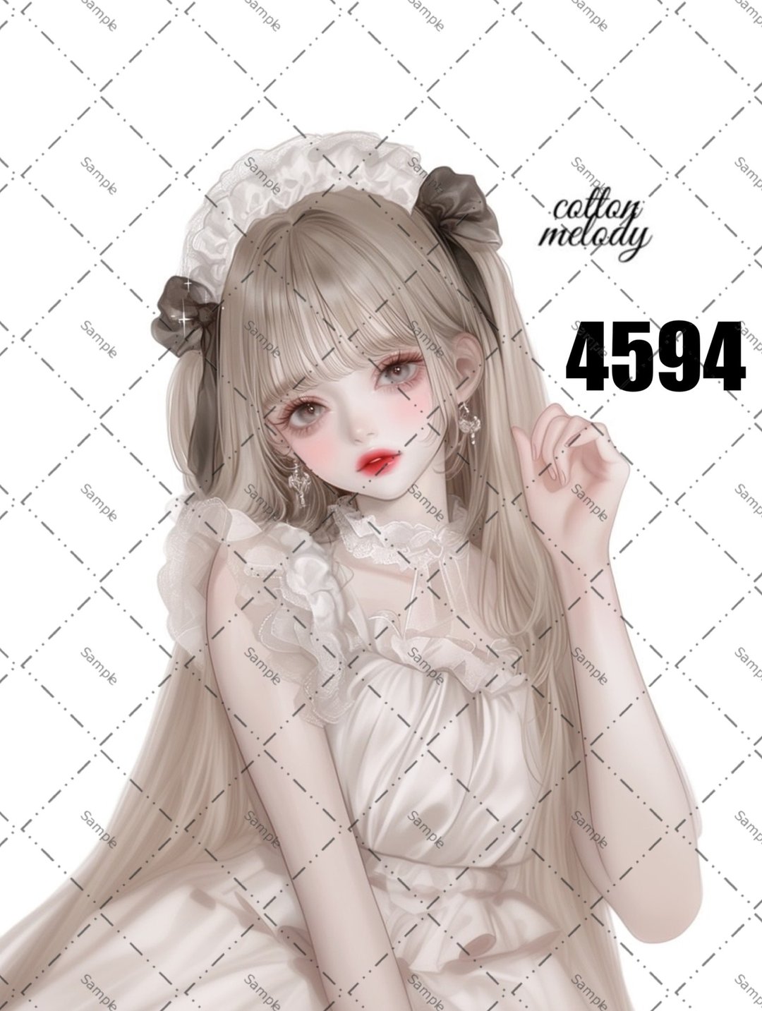 original sticker no.4594 人物贴纸 原创贴纸 原创人物贴纸 装饰贴纸 cotton melody - 贴纸 - 纸 