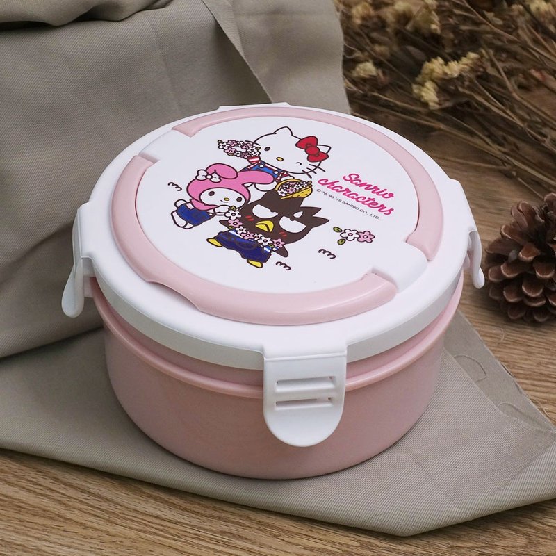 Hello Kitty不锈钢隔热餐盒-明星总动员(粉色款)  台湾制 - 便当盒/饭盒 - 不锈钢 粉红色
