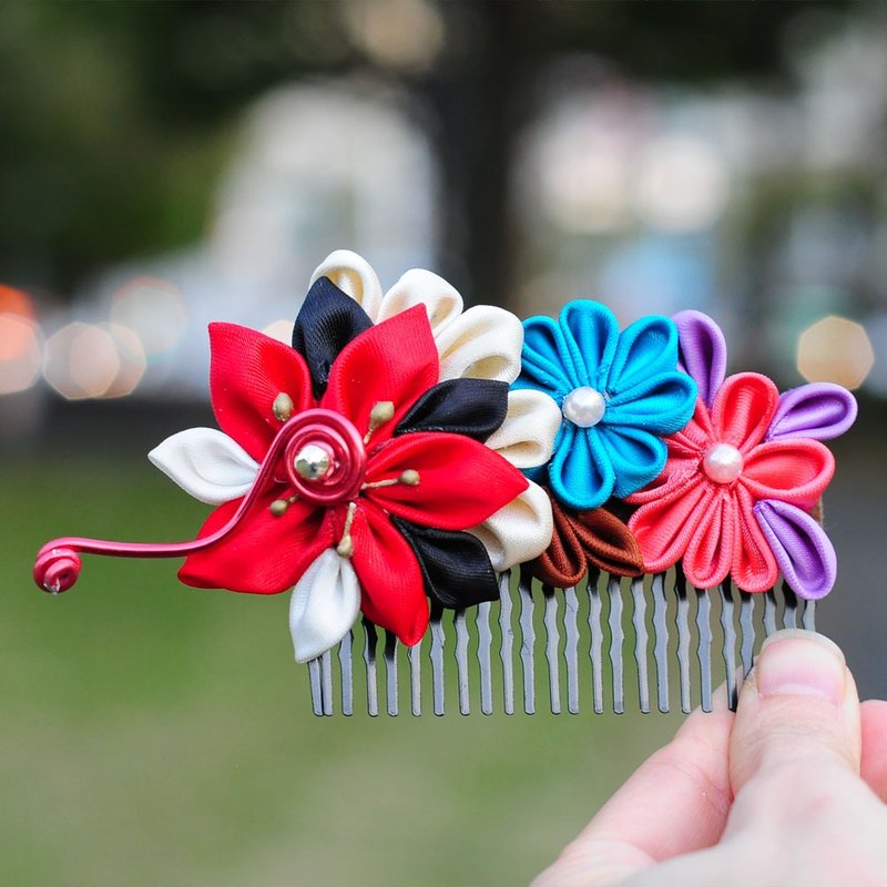 手作 日式 和风 发簪 古着配件 发式 艺妓 花傀 和服 发叉 头饰 - 发饰 - 尼龙 多色