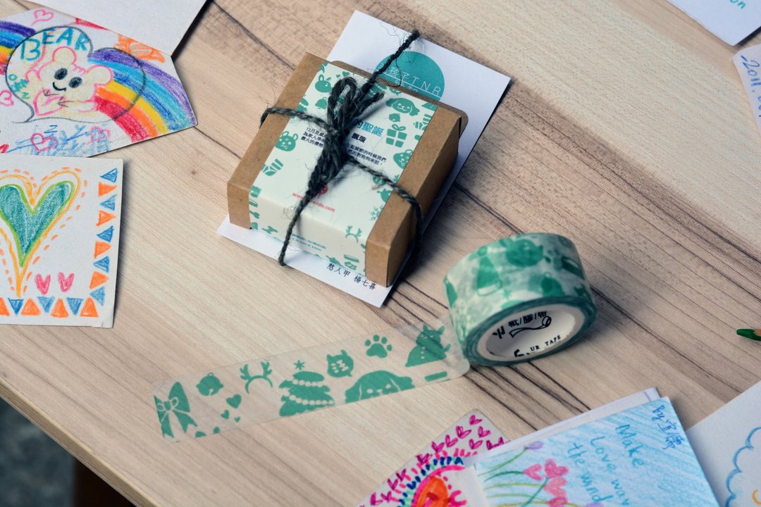 特价品【狗狗的圣诞节纸胶带】 - 纸胶带 - 纸 绿色