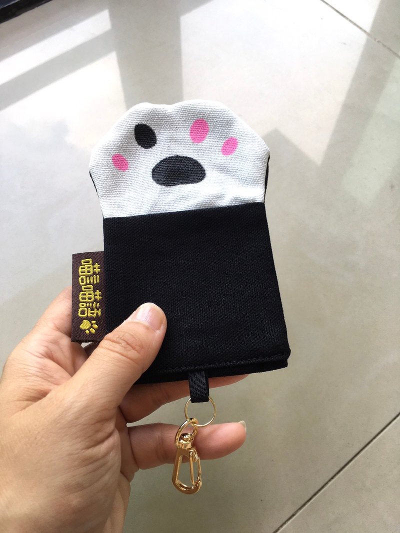 黑丸喵喵手卡套 - 证件套/卡套 - 棉．麻 黑色